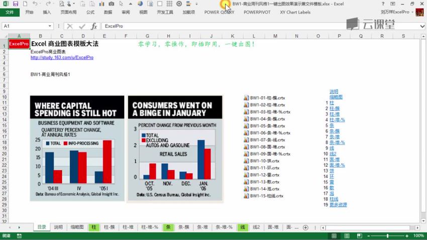 网易云课堂：帮你省时90%的Excel图表模板大法，网盘下载(605.30M)