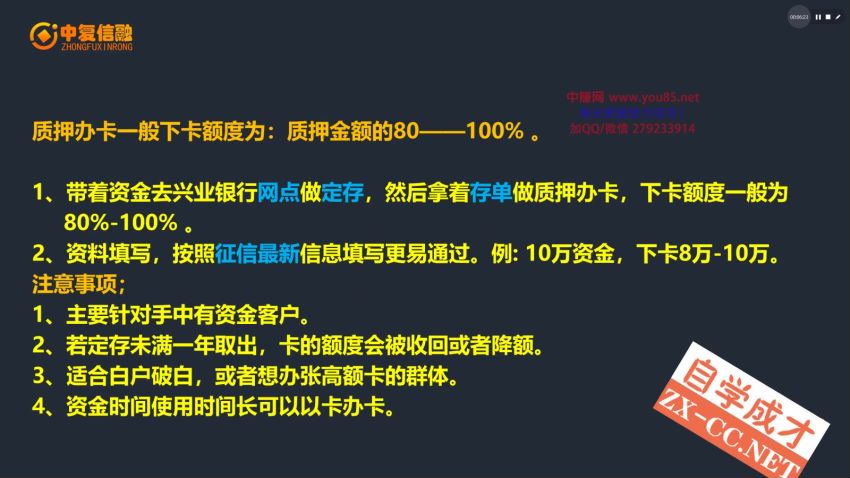 中复信融·2021年征信修复与信用卡提额 ，网盘下载(1.89G)