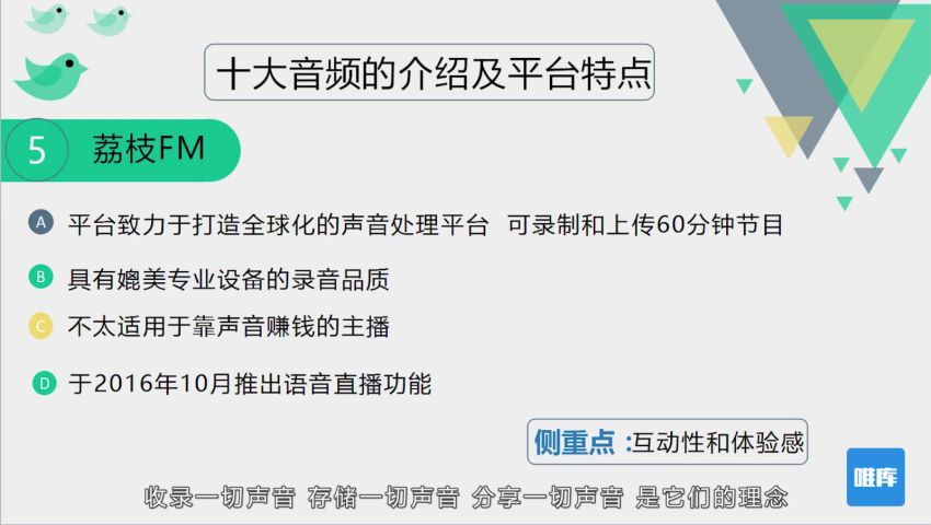 唯库：从零开始，手把手教你做新媒体声音主播，网盘下载(666.27M)