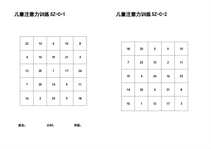 儿童专注力记忆力训练 ，网盘下载(28.47M)