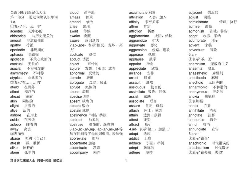 新东方英语词汇速记（1-4）【PDF+MP3】，网盘下载(1.77G)