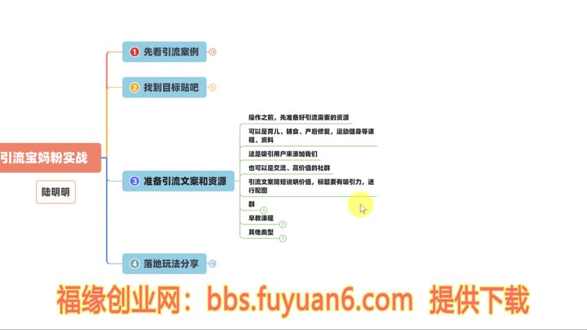 百度贴吧引流宝妈粉实战课，小白也可以日引100+精准粉，网盘下载(135.38M)